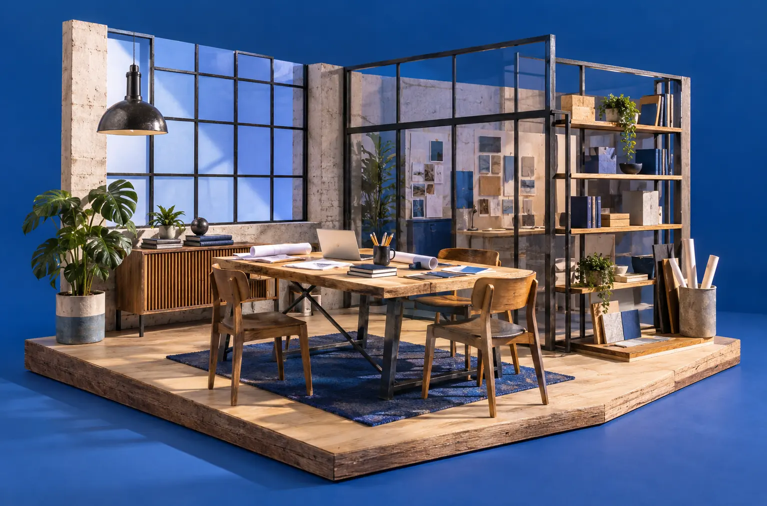 Illustration of consulting businesses and their working space